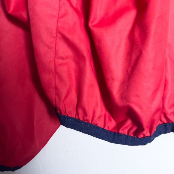 Vintage LL Bean Windbreak Large Pullover Red Blue Light Weight Button 80s 90s - Picture 7 of 8